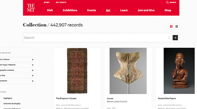 Metropolitan Museum Collection Online Available | FILM STUDIES At ...